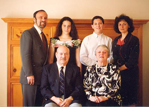 Чарлз, Айли, Даниэль, Рут, Ирвин и Кларин Лабковы. Оттава, ок. 1990